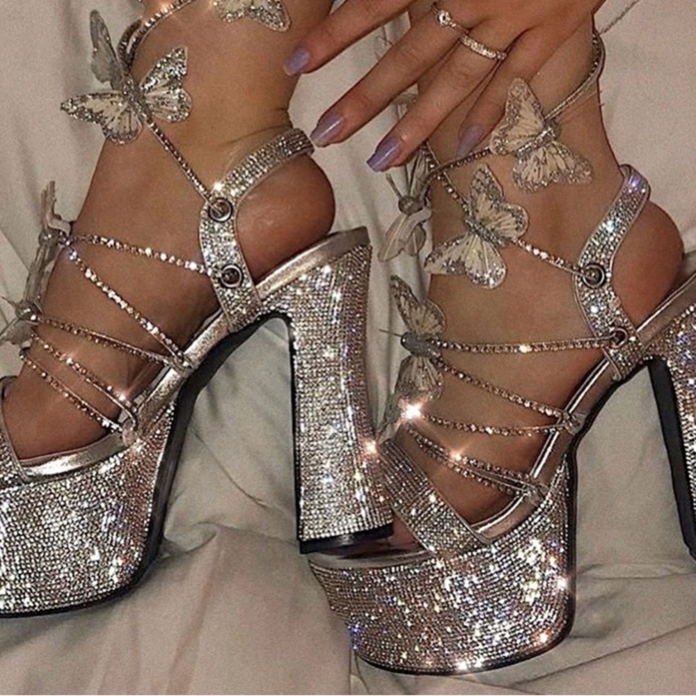 Butterfly Pixie Queen Lace Up Heels